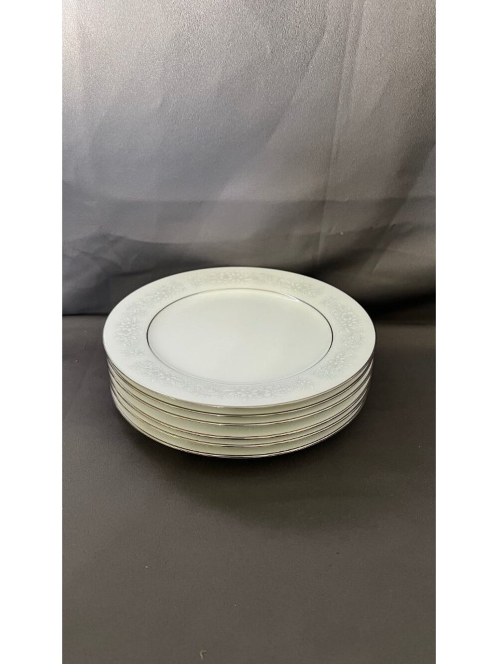 Noritake Cumberland 2225 Japan Set Of 6 Floral Embossed Salad Plates